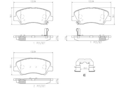 BREMBO DISC BRAKE PAD SET - P18025N