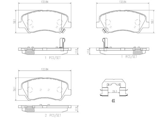 BREMBO DISC BRAKE PAD SET - P18025N