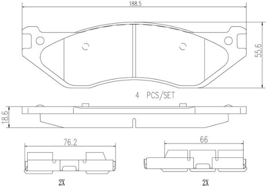 BREMBO DISC BRAKE PAD SET - P18026N