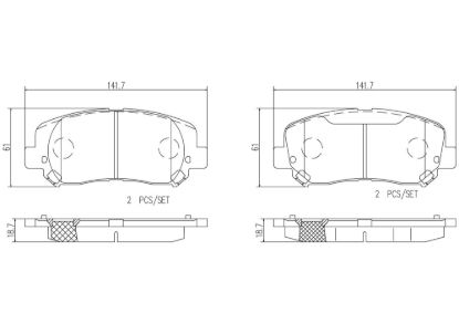 BREMBO DISC BRAKE PAD SET - P18032N