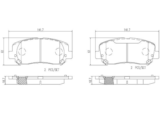 BREMBO DISC BRAKE PAD SET - P18032N