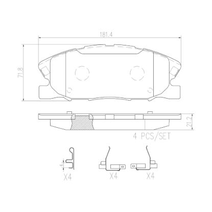 BREMBO DISC BRAKE PAD SET - P18037N