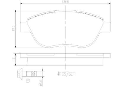 BREMBO DISC BRAKE PAD SET - P23119N