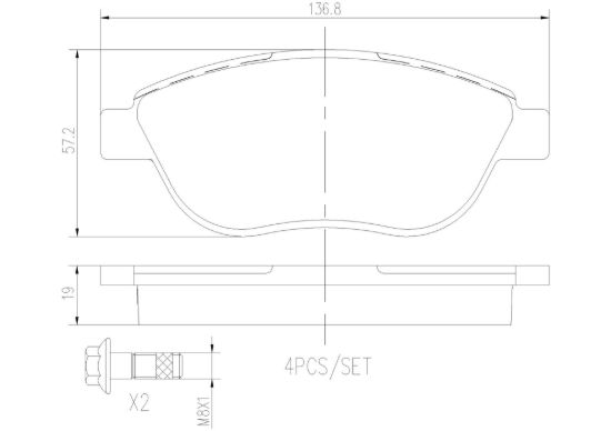 BREMBO DISC BRAKE PAD SET - P23119N