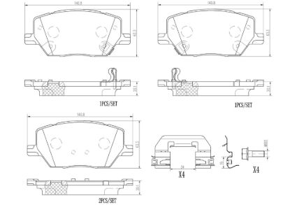 BREMBO DISC BRAKE PAD SET - P23164N