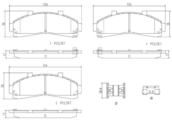 BREMBO DISC BRAKE PAD SET - P24041N
