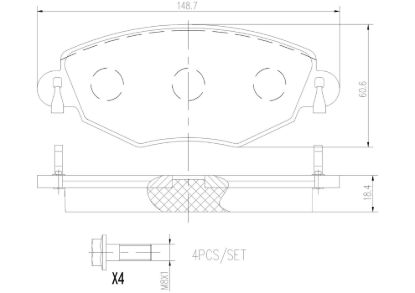 BREMBO DISC BRAKE PAD SET - P24060N