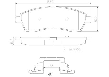 BREMBO DISC BRAKE PAD SET - P24107N