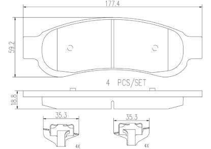 BREMBO DISC BRAKE PAD SET - P24117N