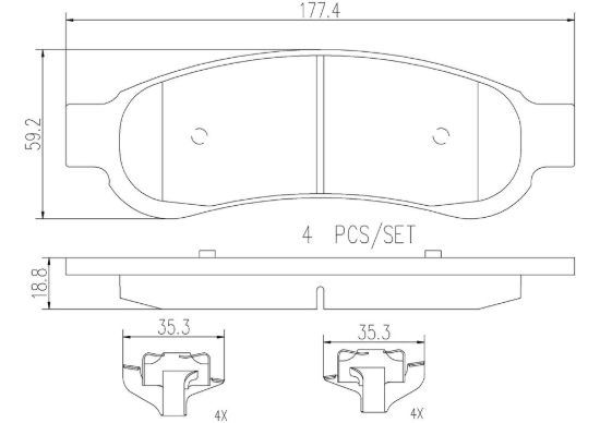 BREMBO DISC BRAKE PAD SET - P24117N