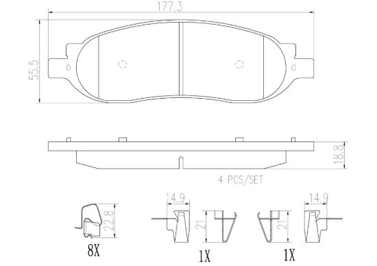 BREMBO DISC BRAKE PAD SET - P24118N