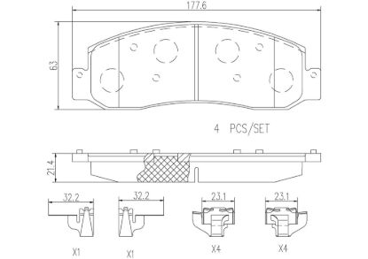 BREMBO DISC BRAKE PAD SET - P24130N