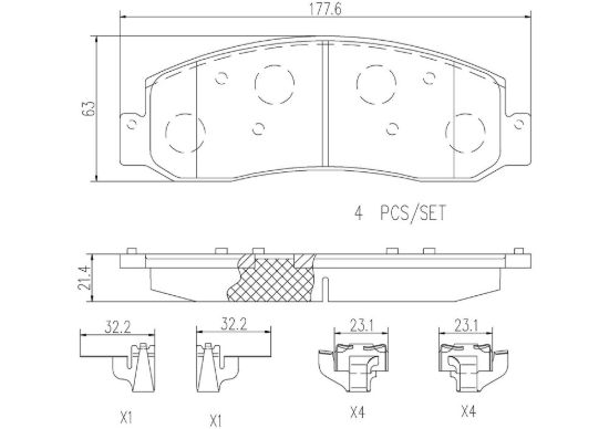 BREMBO DISC BRAKE PAD SET - P24130N