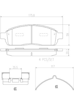 BREMBO DISC BRAKE PAD SET - P24135N