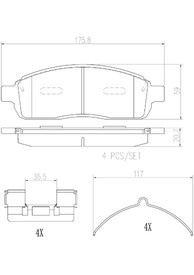 BREMBO DISC BRAKE PAD SET - P24135N