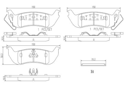 BREMBO DISC BRAKE PAD SET - P24137N