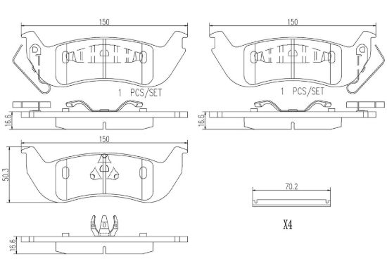BREMBO DISC BRAKE PAD SET - P24137N