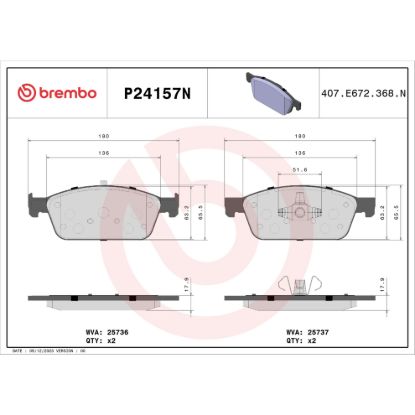 BREMBO DISC BRAKE PAD SET - P24157N