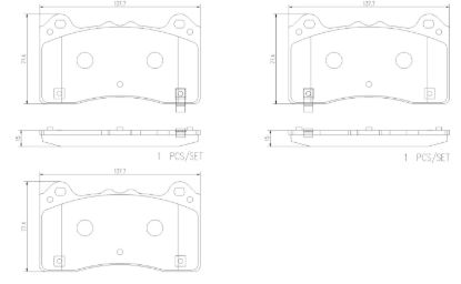 BREMBO DISCBRAKEPADSET NAOCERAMIC - P24202N