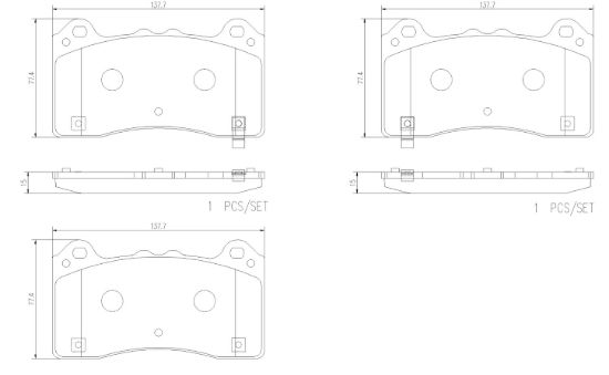 BREMBO DISCBRAKEPADSET NAOCERAMIC - P24202N
