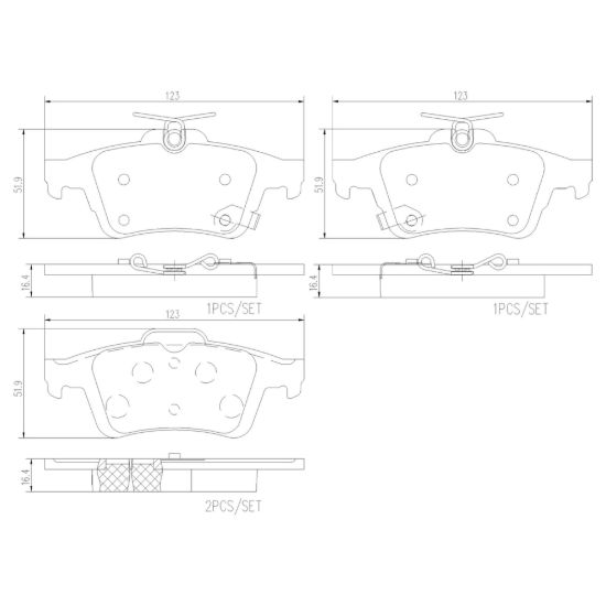 BREMBO DISC BRAKE PAD SET - P24216N