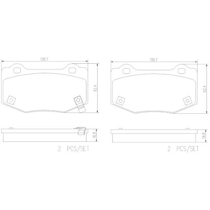 BREMBO DISCBRAKEPADSET LOWMETAL - P24239