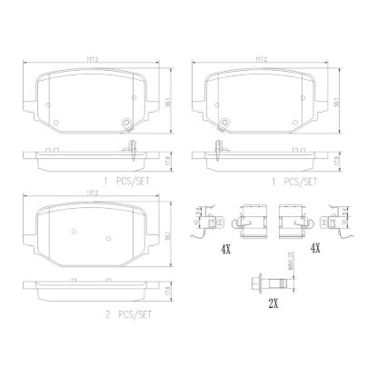 BREMBO DISCBRAKEPADSET LOWMETAL - P24242
