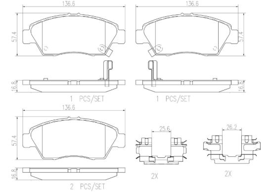 BREMBO DISC BRAKE PAD SET - P28023N