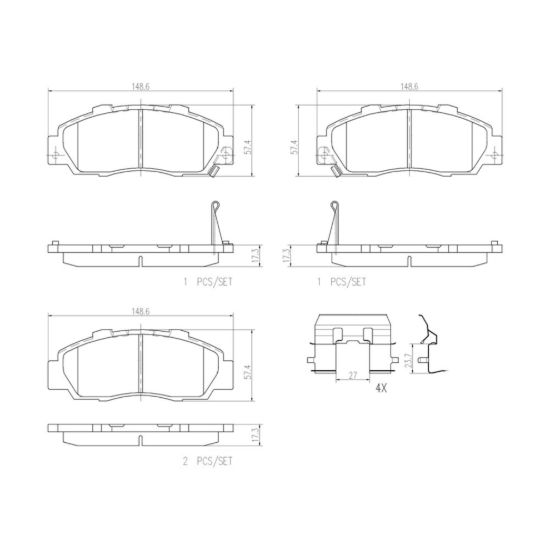 BREMBO DISC BRAKE PAD SET - P28026N