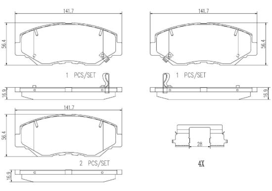 BREMBO DISC BRAKE PAD SET - P28035N