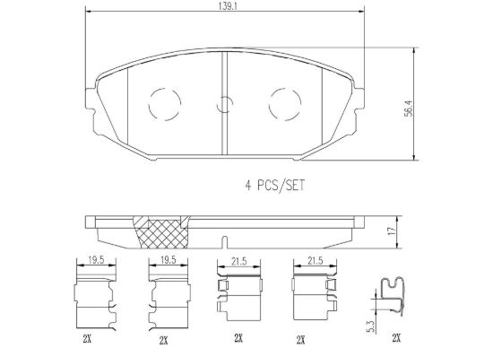 BREMBO DISC BRAKE PAD SET - P28049N