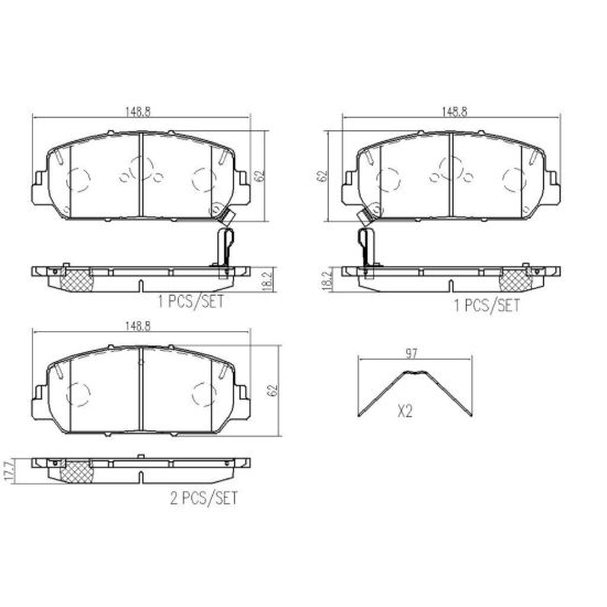 BREMBO DISC BRAKE PAD SET - P28096N