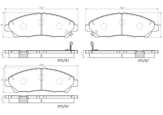 BREMBO DISC BRAKE PAD SET - P28105N