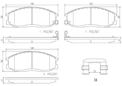 BREMBO DISC BRAKE PAD SET - P30013N