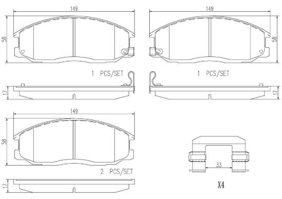 BREMBO DISC BRAKE PAD SET - P30013N