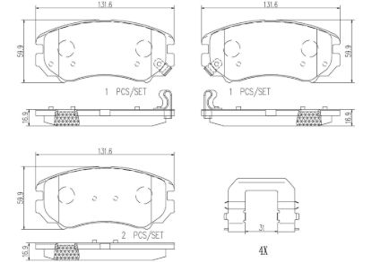 BREMBO DISC BRAKE PAD SET - P30018N