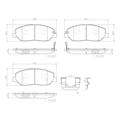BREMBO DISC BRAKE PAD SET - P30036N