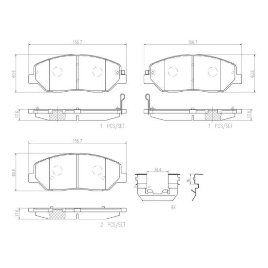 BREMBO DISC BRAKE PAD SET - P30036N