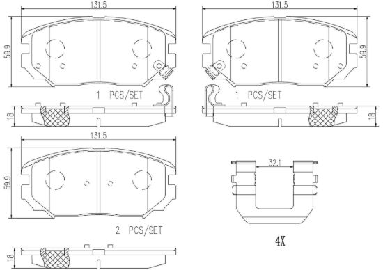 BREMBO DISC BRAKE PAD SET - P30038N