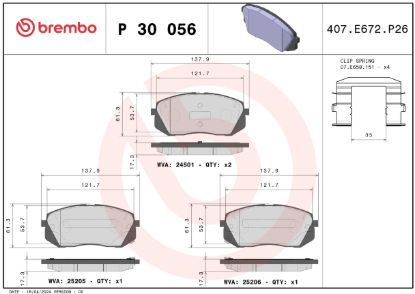 BREMBO BRAKE PAD - P30056