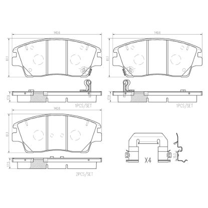BREMBO DISC BRAKE PAD SET - P30096N