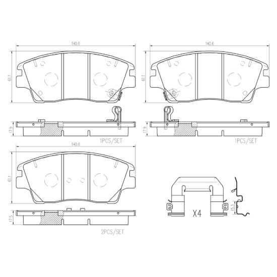 BREMBO DISC BRAKE PAD SET - P30096N