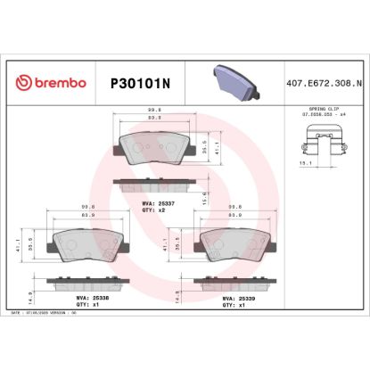 BREMBO DISC BRAKE PAD SET - P30101N