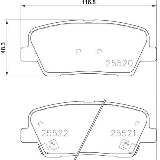 BREMBO DISC BRAKE PAD SET - P30104