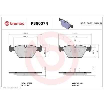 BREMBO DISC BRAKE PAD SET - P36007N