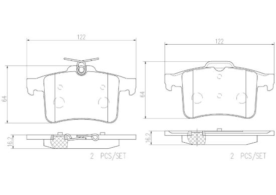 BREMBO DISC BRAKE PAD SET - P36026N