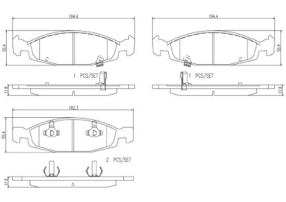 BREMBO DISC BRAKE PAD SET - P37005N