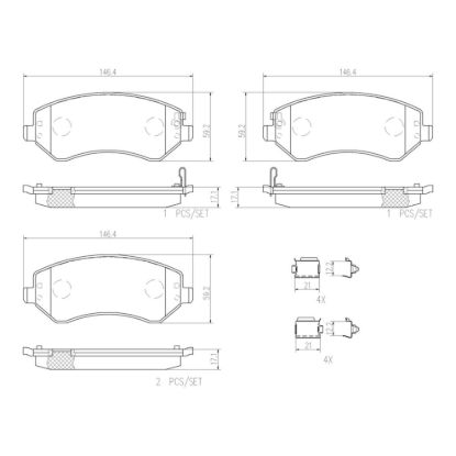 BREMBO DISC BRAKE PAD SET - P37007N
