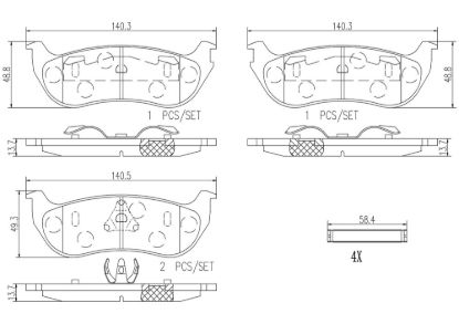 BREMBO DISC BRAKE PAD SET - P37013N
