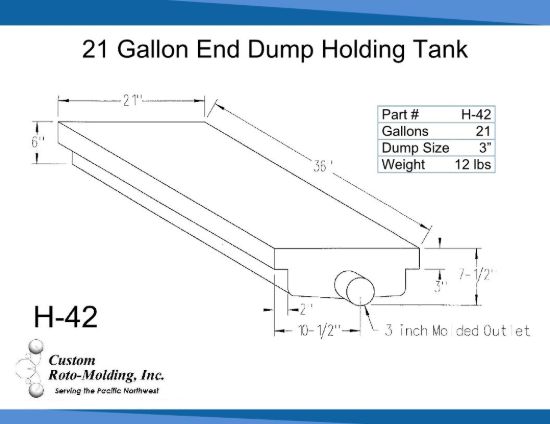 C.ROTO MOLDG 21GAL HOLDING TANK - H42